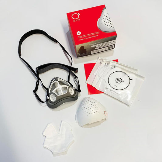 1.0 - O2 Curve Respirator w/ 3 Filters & Sports Strap